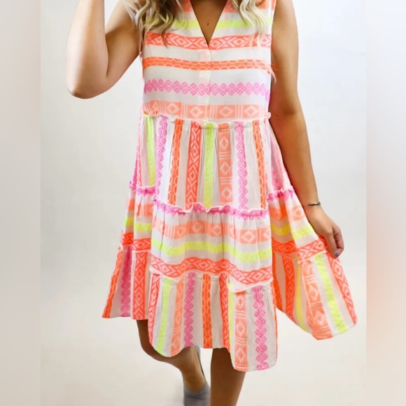 Mud Pie Mixed Block Print Dress main image 0